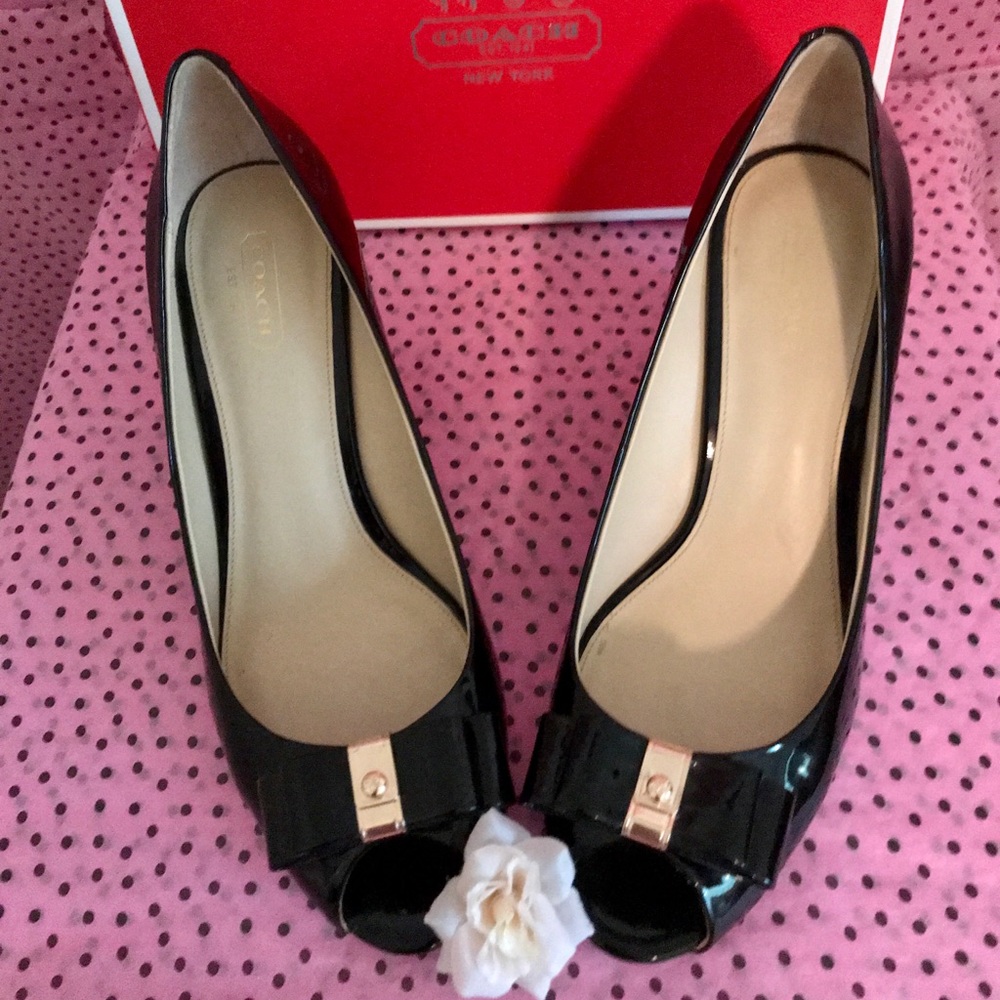COACH “Emma” Patent Leather Heels